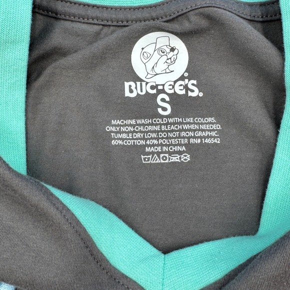 Buc-ee's Choose Joy Gray T-Shirt V-Neck Short Sleeve Women's Small - Picture 3 of 5